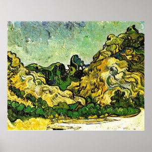 Van Gogh - Mountain Landscape at Saint-Remy Poster
