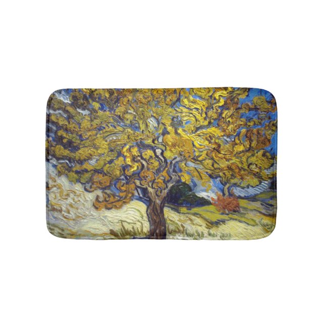 Van Gogh Mulberry Tree Masterpiece Art Bath Mat (Front)