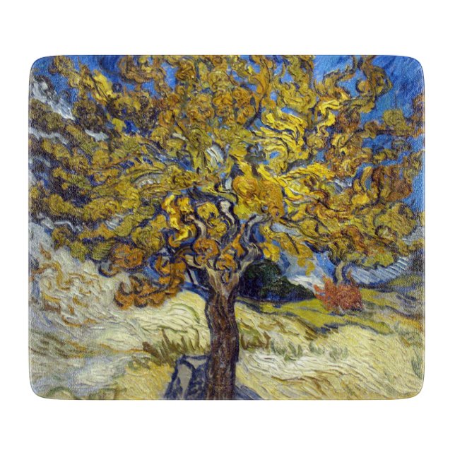 Van Gogh Mulberry Tree Masterpiece Art Cutting Board (Front)