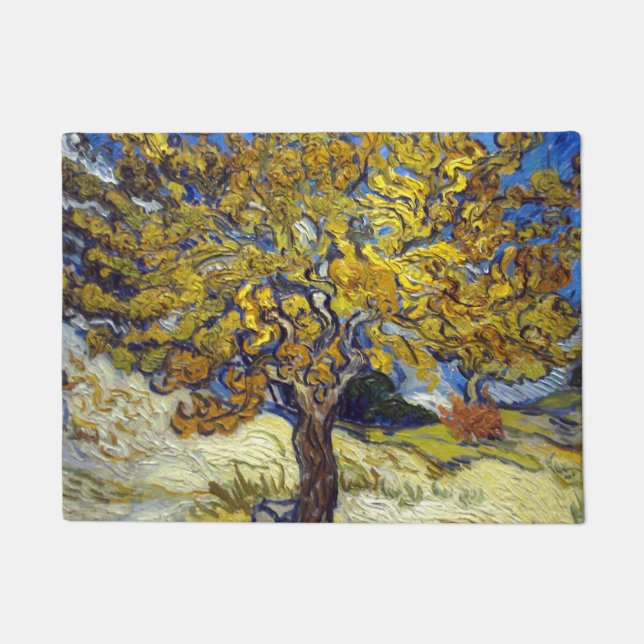 Van Gogh Mulberry Tree Masterpiece Art Doormat (Front)