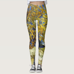 Van Gogh Mulberry Tree Masterpiece Art Leggings