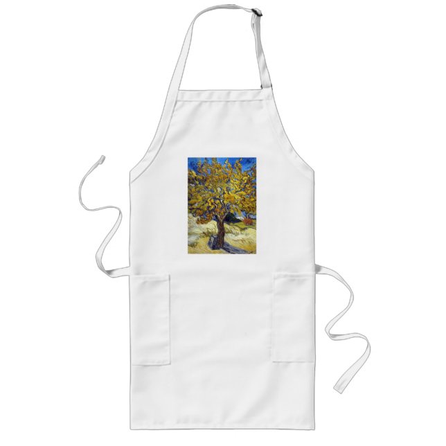 Van Gogh Mulberry Tree Masterpiece Art Long Apron (Front)