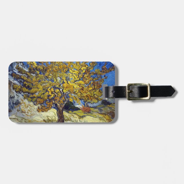 Van Gogh Mulberry Tree Masterpiece Art Luggage Tag (Front Horizontal)