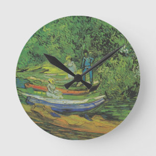 Van Gogh Nature Boat Lake Destiny Round Clock