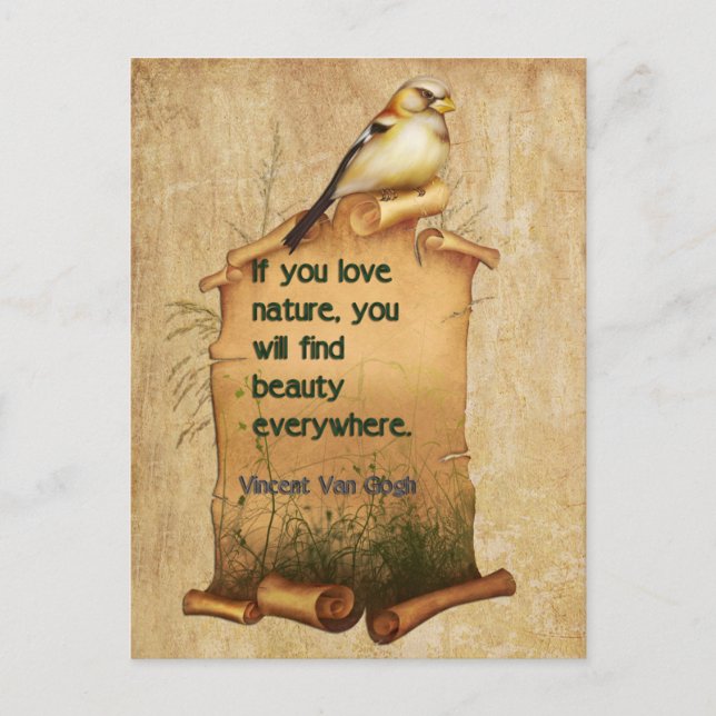 "Van Gogh" nature quote Postcard (Front)