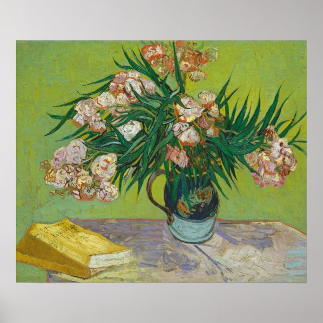 Van Gogh Oleanders Floral Painting Poster (Front)