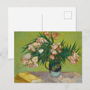 Van Gogh Oleanders Pink Floral Still Life Art Postcard