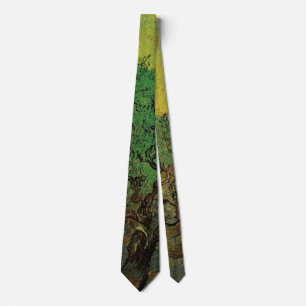 Van Gogh Olive Grove Picking Figures, Fine Art Tie