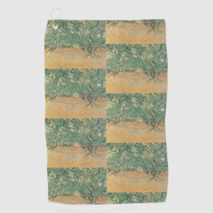 Van Gogh Olive Grove - Sage Green Nature Art Golf Towel
