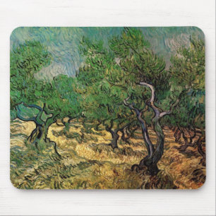 Van Gogh Olive Grove, Vintage Landscape Fine Art Mouse Mat