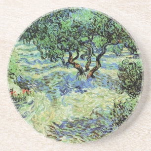 Van Gogh Olive Grove, Vintage Trees Fine Art Coaster