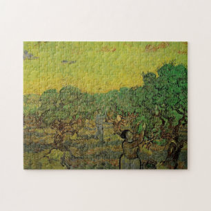 Van Gogh Olive Grove w Picking Figures Vintage Art Jigsaw Puzzle