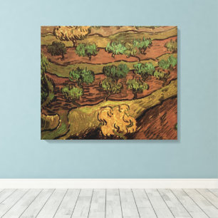 Van Gogh Olive Trees Against a Slope of a Hill Canvas Print