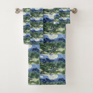 Van Gogh Olive Trees - Blue Mountain Art Bath Towel Set