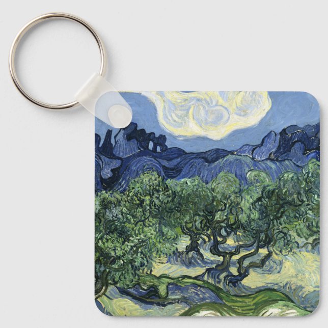 Van Gogh Olive Trees - Blue Mountain Art Key Ring (Front)
