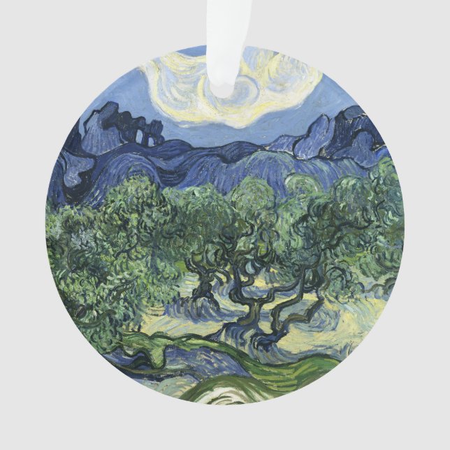 Van Gogh Olive Trees - Blue Mountain Art Ornament (Front)