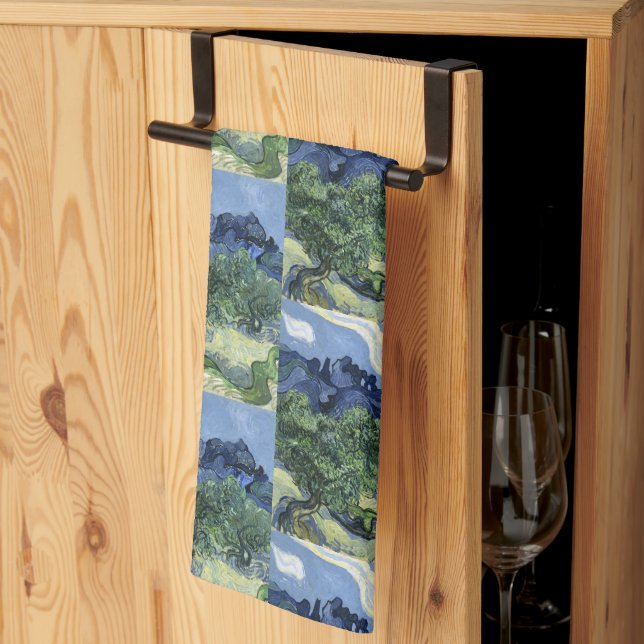 Van Gogh Olive Trees - Blue Mountain Art Tea Towel (Thirds Fold)