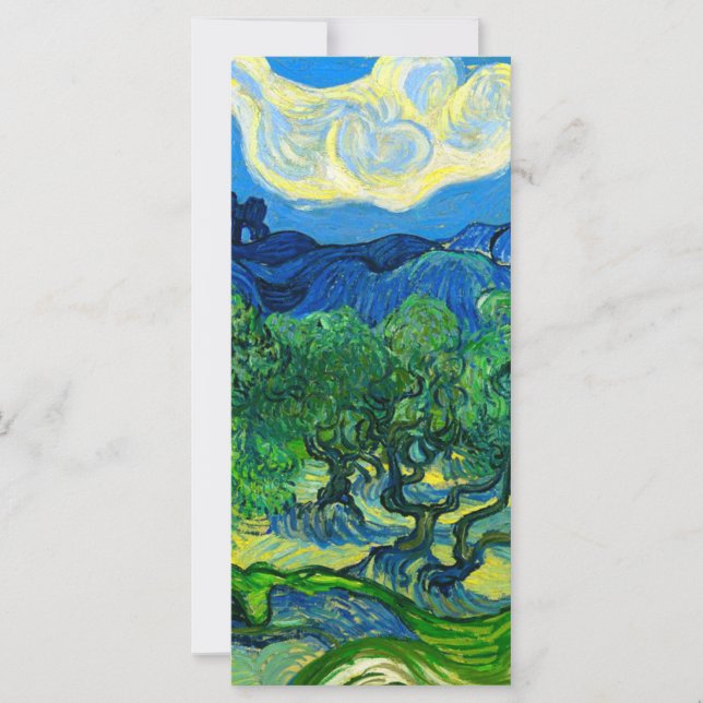 Van Gogh Olive Trees in a Mountain Card (Front)