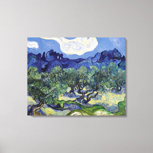 Van Gogh - Olive Trees In A Mountainous Landscape Canvas Print