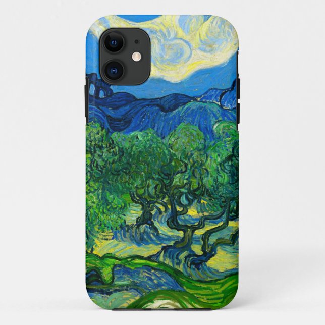 Van Gogh Olive Trees in a Mountainous Landscape Case-Mate iPhone Case (Back)