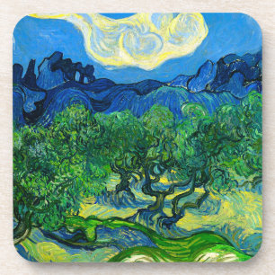 Van Gogh Olive Trees in a Mountainous Landscape Coaster