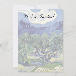 Van Gogh - Olive Trees In A Mountainous Landscape Invitation