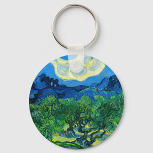 Van Gogh Olive Trees in a Mountainous Landscape Key Ring