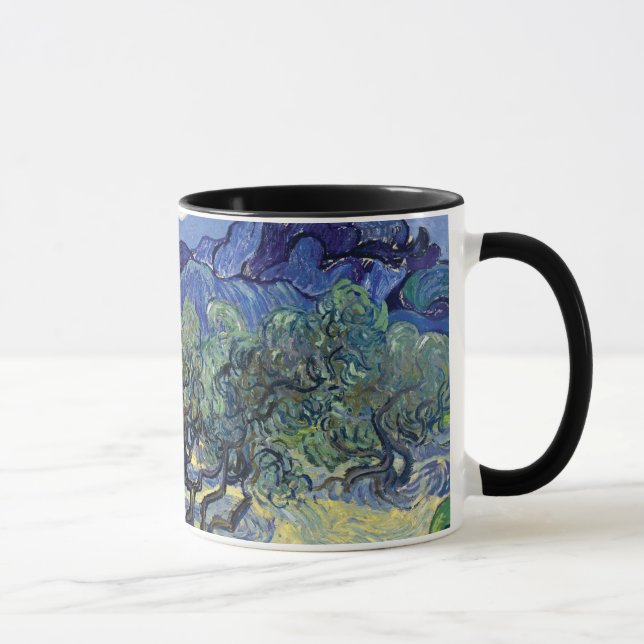 Van Gogh - Olive Trees In A Mountainous Landscape Mug (Right)