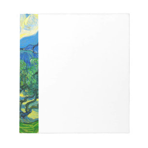 Van Gogh Olive Trees in a Mountainous Landscape Notepad