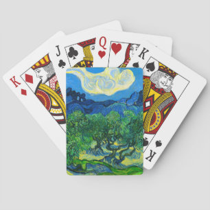 Van Gogh Olive Trees in a Mountainous Landscape Playing Cards