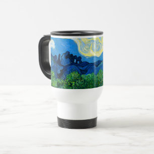 Van Gogh Olive Trees in a Mountainous Landscape Travel Mug