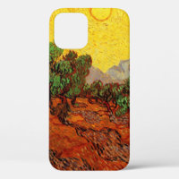 Van Gogh Olive Trees with Yellow Sky and Sun
