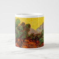 Van Gogh Olive Trees with Yellow Sky and Sun
