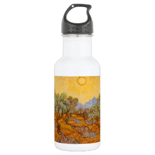 Van Gogh Olive Trees Yellow Sun Sky 532 Ml Water Bottle