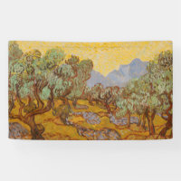 Van Gogh Olive Trees Yellow Sun Sky