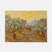 Van Gogh Olive Trees Yellow Sun Sky