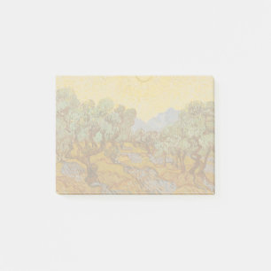 Van Gogh Olive Trees Yellow Sun Sky Post-it Notes