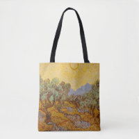 Van Gogh Olive Trees Yellow Sun Sky