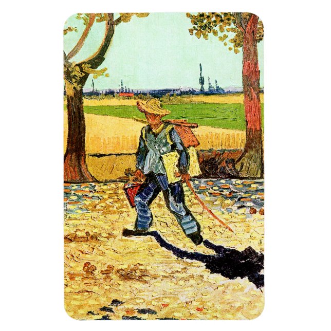 Van Gogh: Painter on His Way to Work Magnet (Vertical)