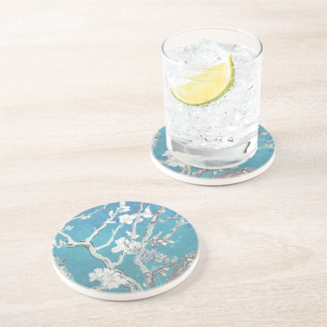 Van Gogh Painting Almond Blossom  Coaster (Side)