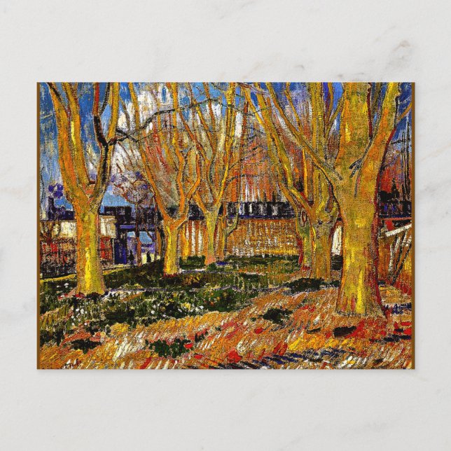 Van Gogh painting, Avenue of Plane Trees Postcard (Front)