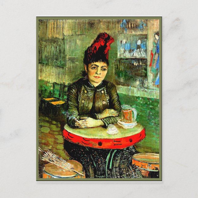 Van Gogh painting, In the Cafe Postcard (Front)