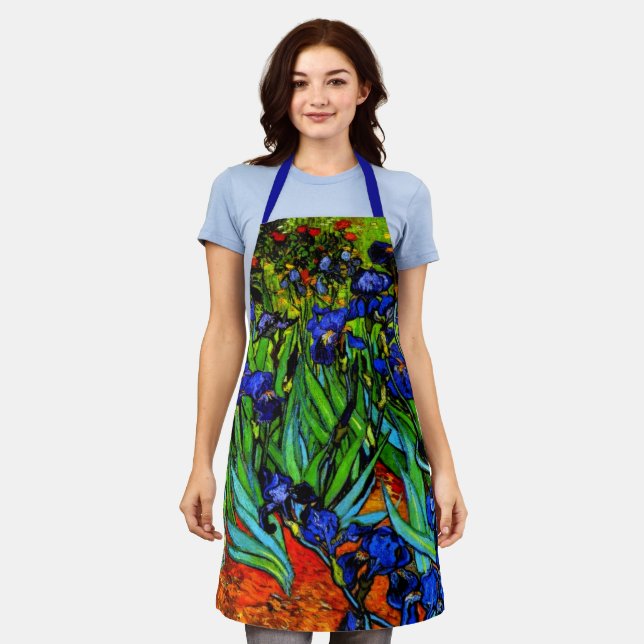 Van Gogh painting, Irises, Apron (Worn)