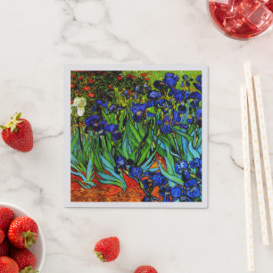 Van Gogh painting, Irises, Napkin