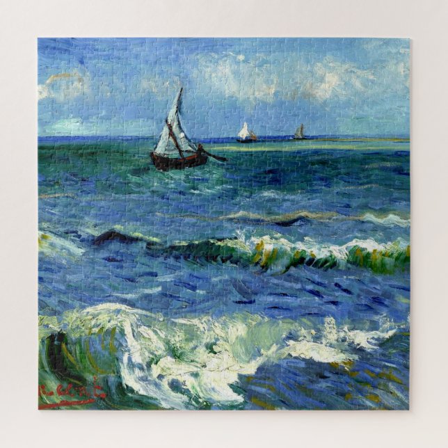 Van Gogh painting, Seascape, Jigsaw Puzzle (Vertical)