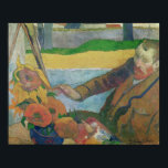 Van Gogh painting Sunflowers, 1888 Poster<br><div class="desc">Van Gogh painting Sunflowers,  1888 | by Paul Gauguin | Art Location: Van Gogh Museum,  Amsterdam,  The Netherlands | French Artist | Image Collection Number: XIR253138</div>
