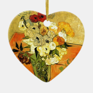 Van Gogh Painting Whimsical Blossoms Flowers Vines Ceramic Tree Decoration