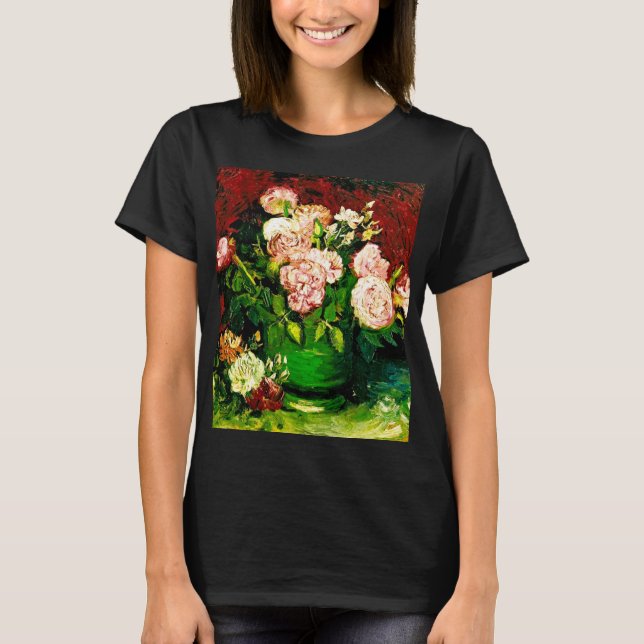 Van Gogh Peonies and Roses T-Shirt (Front)