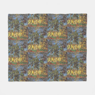 Van Gogh Pine Trees - Classic Garden Art Fleece Blanket