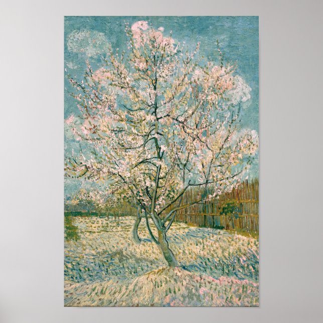Van Gogh Pink Peach Tree in Blossom (F404) Poster (Front)